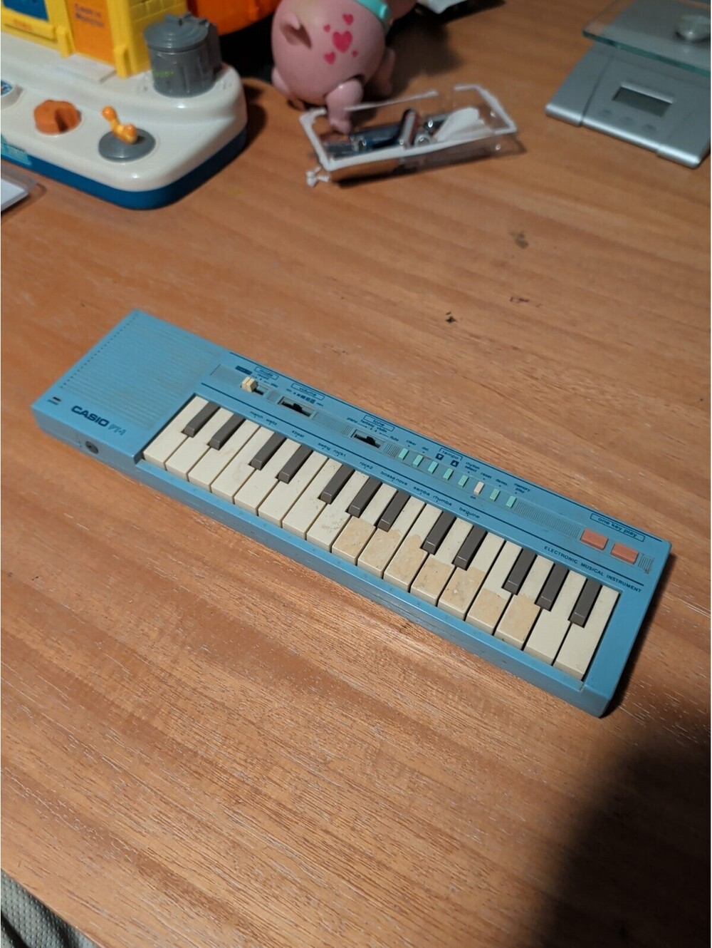 Casio PT-1 Rare Baby Blue Vintage Keyboard Works